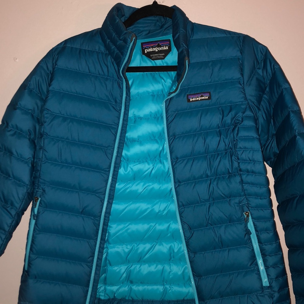 Teal blue Patagonia jacket women’s small